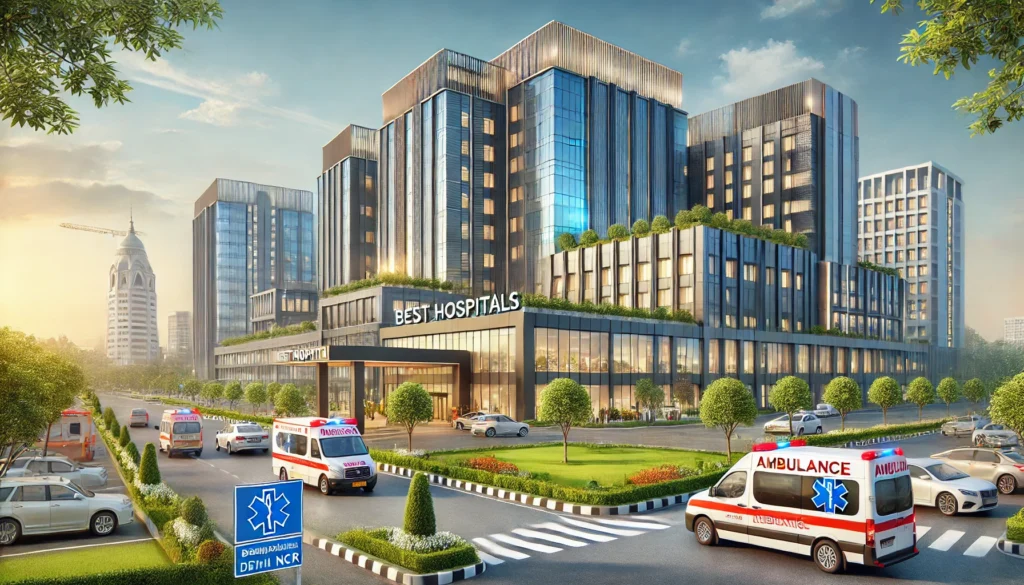 A high-quality digital illustration of the best hospitals in Delhi NCR... Kidney surgeries in delhi
